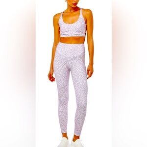 JustFab New 2 Pc Sports Bra Leggings Hi Waist Sz M Women